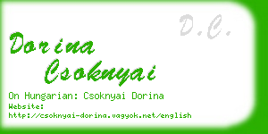 dorina csoknyai business card